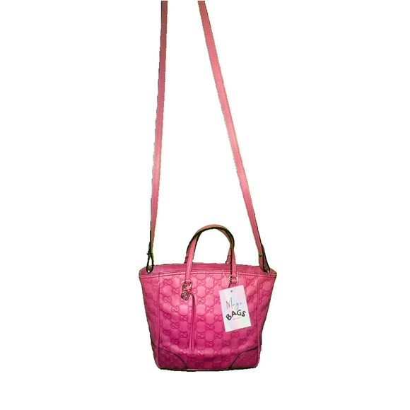 Gucci: Embossed Bree Guccissima GG Monogram Crossbody Bag - Picture 16 of 16